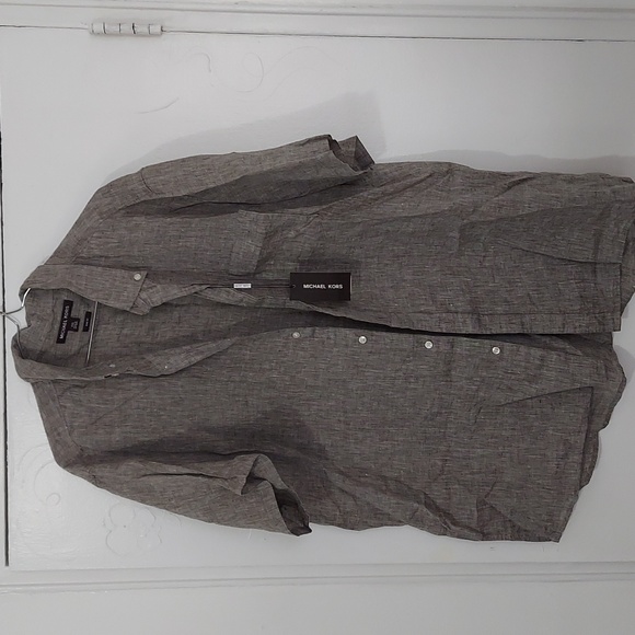 MICHAEL Michael Kors Other - Michael Kors Grey Linen short sleeve shirt